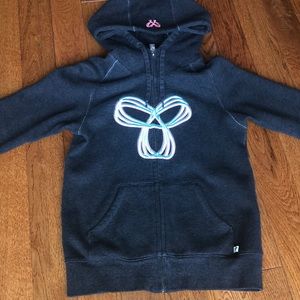 TNA zip up hoodie in dark grey